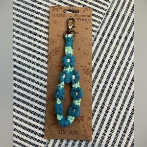Karma Macrame Wristlet - Blue and Light Green